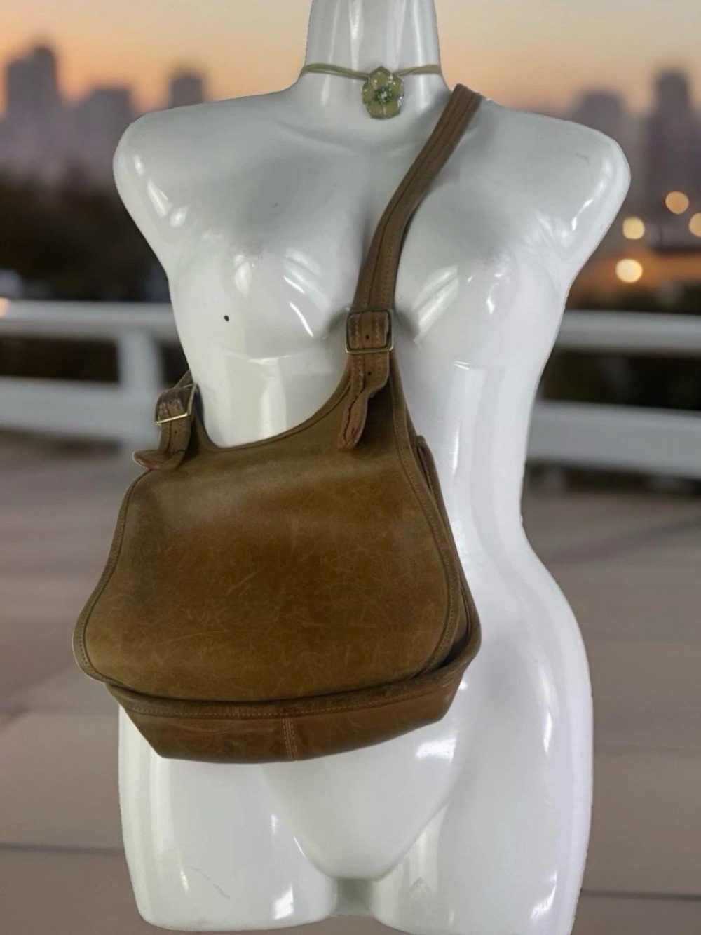 COACH Vtg 70's Bonnie Cashin Era Classic Pouch Unicorn Made In NYC 0778 Cognac